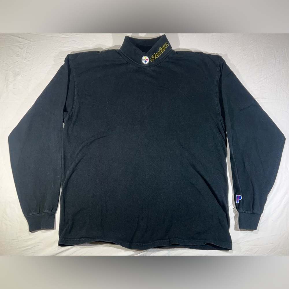 Vintage 90’s Embroidered Pro Player Pittsburgh Stealers Turtle Neck  Size Large